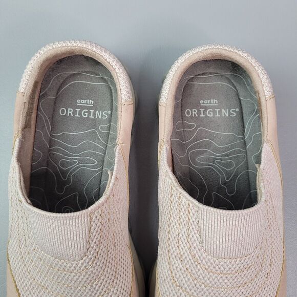 Earth Origins Suede & Knit Trail Clogs Talin Dusty Pink Size 7 - Picture 5 of 8